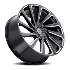 24x9.5 Luxxx Alloys 22 5x5 5x5.5 Offset (15) Center Bore (78.1) LUX2224955127139+15D-A1 - Black Patch Performance - LUXXLUX2224955127139+15DA1