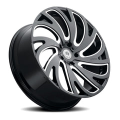 20x8.5 Luxxx Alloys 23 5x120 Offset (30) Center Bore (73.1) LUX2320855120+30B - A1 - Black Patch Performance - LUXXLUX2320855120+30BA1