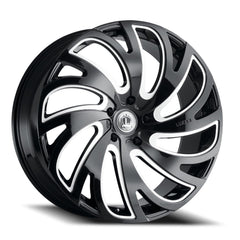 20x8.5 Luxxx Alloys 23 5x120 Offset (30) Center Bore (73.1) LUX2320855120+30B - A1 - Black Patch Performance - LUXXLUX2320855120+30BA1