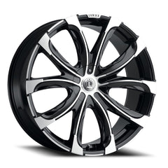 20x8.5 Luxxx Alloys 24 5x4.5 5x120 Offset (35) Center Bore (73.1) LUX24V20855114120+35B - A2 - Black Patch Performance - LUXXLUX24V20855114120+35BA2