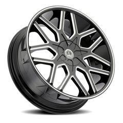 20x8.5 Luxxx Alloys 7 5x112 5x4.5 Offset (35) Center Bore (74.1) LUX720855112114+35C - A1 - Black Patch Performance - LUXXLUX720855112114+35CA1