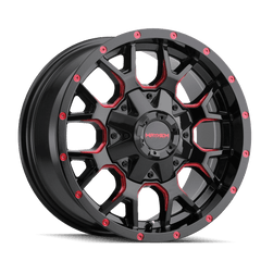 20x10 MAYHEM WARRIOR 5x5 5x5.5 Offset ( - 25) Center Bore (87) Style #8015 | 8015 - 2152BTR - Black Patch Performance - MAYH80152152BTR