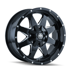 20x9 MAYHEM TANK 6x135 6x5.5 Offset (18) Center Bore (106) Style #8040 | 8040 - 2937B18 - Black Patch Performance - MAYH80402937B18