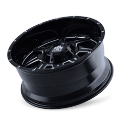 20x10 MAYHEM MONSTIR 5x5.5 5x150 Offset ( - 12) Center Bore (110) Style #8100 | 8100 - 2197M - Black Patch Performance - MAYH81002197M