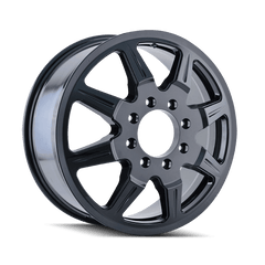 19.5x6.75 MAYHEM MONSTIR 8x6.5 Offset ( - 143) Center Bore (116.7) Style #8101 | 8101 - 9681MR116 - Black Patch Performance - MAYH81019681MR116