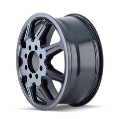 19.5x6.75 MAYHEM MONSTIR 8x6.5 Offset ( - 143) Center Bore (116.7) Style #8101 | 8101 - 9681MR116 - Black Patch Performance - MAYH81019681MR116