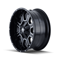 20x9 MAYHEM FIERCE 5x5 5x5.5 Offset (18) Center Bore (87) Style #8103 | 8103 - 2952M18 - Black Patch Performance - MAYH81032952M18