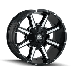 20x9 MAYHEM ARSENAL 8x6.5 8x170 Offset (18) Center Bore (130.8) Style #8104 | 8104 - 2976B18 - Black Patch Performance - MAYH81042976B18