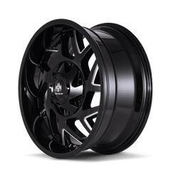 20x10 MAYHEM HATCHET 8x180 Offset ( - 19) Center Bore (124.1) Style #8106 | 8106 - 2178BM - Black Patch Performance - MAYH81062178BM