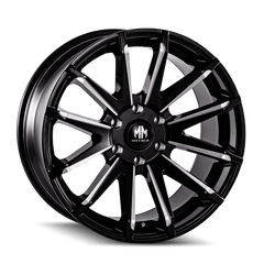 22x9.5 MAYHEM CROSSFIRE 5x150 Offset (25) Center Bore (110) Style #8109 | 8109 - 22950BM25 - Black Patch Performance - MAYH810922950BM25