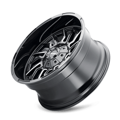20x10 MAYHEM FLYWHEEL 8x6.5 Offset ( - 19) Center Bore (125.2) Style #8111 | 8111 - 2181BM - Black Patch Performance - MAYH81112181BM