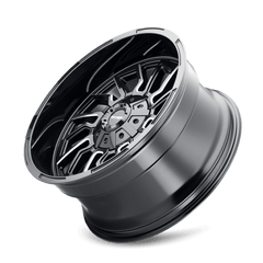 22x10 MAYHEM FLYWHEEL 8x6.5 Offset ( - 19) Center Bore (125.2) Style #8111 | 8111 - 22181BM - Black Patch Performance - MAYH811122181BM