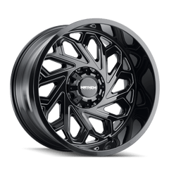 20x10 MAYHEM ESSEX 6x135 6x5.5 Offset ( - 19) Center Bore (106) Style #8112 | 8112 - 2137BM - Black Patch Performance - MAYH81122137BM