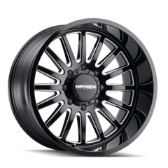 22x12 MAYHEM UTOPIA 8x170 Offset ( - 44) Center Bore (125.2) Style #8114 | 8114 - 22270BM - Black Patch Performance - MAYH811422270BM