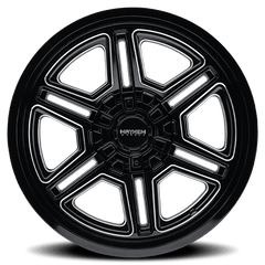 20x12 MAYHEM HERMOSA 8x6.5 Offset ( - 44) Center Bore (130.8) Style #8117 | 8117 - 2281BM - Black Patch Performance - MAYH81172281BM