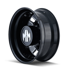 24.5x8.25 MAYHEM BIGRIG 10x285.75 Offset (168) Center Bore (220.1) Style #8180 | 8180 - 245810BI - Black Patch Performance - MAYH8180245810BI