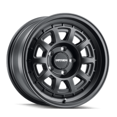 18x9 MAYHEM VOYAGER 6x120 Offset (0) Center Bore (66.9) Style #8303 | 8303 - 8932MB - Black Patch Performance - MAYH83038932MB