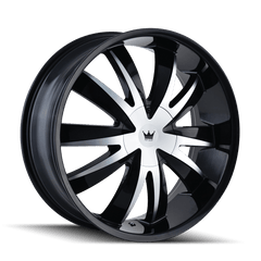 22x8.5 MAZZI EDGE 5x112 5x120 Offset (35) Center Bore (72.56) Style #337 | 337 - 22809B - Black Patch Performance - MAZZ33722809B
