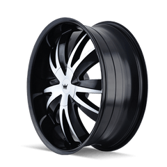 22x8.5 MAZZI EDGE 5x112 5x120 Offset (35) Center Bore (72.56) Style #337 | 337 - 22809B - Black Patch Performance - MAZZ33722809B
