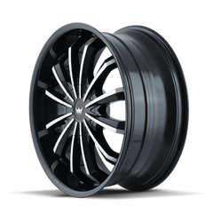 24x9.5 MAZZI FUSION 5x5 5x5.5 Offset (18) Center Bore (87) Style 341 | 341-24952B - Black Patch Performance - MAZZ34124952B