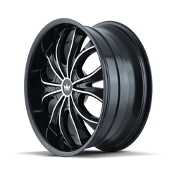 24x9.5 MAZZI HUSTLER 5x115 5x120 Offset (18) Center Bore (74.1) Style 342 | 342-24918B - Black Patch Performance - MAZZ34224918B