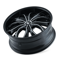 24x9.5 MAZZI HUSTLER 5x115 5x120 Offset (18) Center Bore (74.1) Style 342 | 342-24918B - Black Patch Performance - MAZZ34224918B
