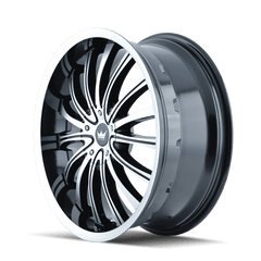 20x9 MAZZI HYPE 5x115 5x120 Offset (18) Center Bore (74.1) Style #351 | 351 - 2918B - Black Patch Performance - MAZZ3512918B