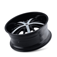 20x8.5 MAZZI ESSENCE 5x4.25 5x4.5 Offset (35) Center Bore (72.56) Style #364 | 364 - 2814B - Black Patch Performance - MAZZ3642814B
