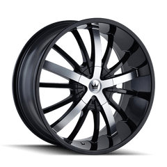 20x8.5 MAZZI ESSENCE 5x115 5x120 Offset (18) Center Bore (74.1) Style #364 | 364 - 2818B - Black Patch Performance - MAZZ3642818B