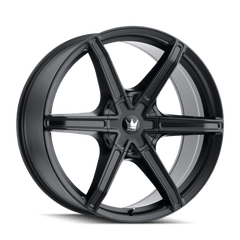 24x9.5 MAZZI STILTS 6x135 6x5.5 Offset (30) Center Bore (106) Style 371 | 371-24937MB - Black Patch Performance - MAZZ37124937MB