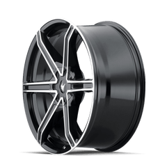 20x8.5 MAZZI 371 6x120 6x132 Offset (35) Center Bore (74.5) Style #371 | 371 - 2890B - Black Patch Performance - MAZZ3712890B