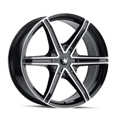 20x8.5 MAZZI 371 6x120 6x132 Offset (35) Center Bore (74.5) Style #371 | 371 - 2890B - Black Patch Performance - MAZZ3712890B
