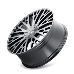 24x9.5 MAZZI TWIST TIE 6x135 6x5.5 Offset (30) Center Bore (106) Style 373 | 373-24937TM - Black Patch Performance - MAZZ37324937TM