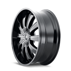 22x9.5 MAZZI ROLLA 5x115 5x5.5 Offset (18) Center Bore (87) Style #374 | 374 - 22988B - Black Patch Performance - MAZZ37422988B