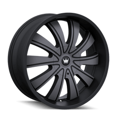 24x9.5 MAZZI ROLLA 6x135 6x5.5 Offset (30) Center Bore (106) Style 374 | 374-24937TM - Black Patch Performance - MAZZ37424937TM