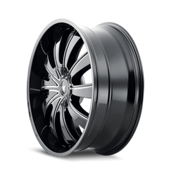 24x9.5 MAZZI ROLLA 5x5 5x5.5 Offset (18) Center Bore (87) Style 374 | 374-24952B - Black Patch Performance - MAZZ37424952B