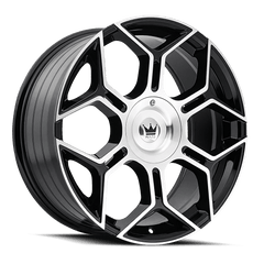 20x8.5 MAZZI LIBRA 5x115 5x120 Offset (18) Center Bore (74.1) Style #379 | 379 - 2818BM - Black Patch Performance - MAZZ3792818BM
