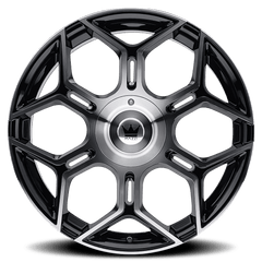 20x8.5 MAZZI LIBRA 5x115 5x120 Offset (18) Center Bore (74.1) Style #379 | 379 - 2818BM - Black Patch Performance - MAZZ3792818BM