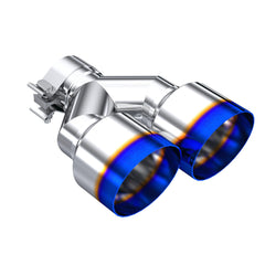 MBRP Exhaust T5178BE 2.5" Inlet Exhaust Tip. T304 Stainless Steel, Burnt End. - Exhaust from Black Patch Performance