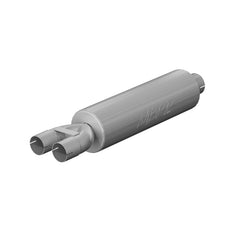 MBRP Exhaust 3in. ID inlet/dual 2.5in. ID outlet; 30in. Muffler; Mild Tone; T409 - Black Patch Performance - MBRPGP190810