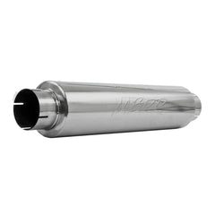 MBRP Exhaust 4in. inlet/outlet; Quiet tone muffler; 24in. body; 6in. diameter; 30in. overall; T409 - Black Patch Performance - MBRPM1004S