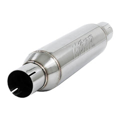MBRP Exhaust R1012 Resonator; 2.5in. Inlet; Outlet; 16in. body; 20in. overall; T304 - Black Patch Performance - MBRPR1012
