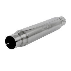 MBRP Exhaust R1017 Resonator; 3in. Inlet; Outlet; 22in. body; 26in. overall; T304 - Black Patch Performance - MBRPR1017