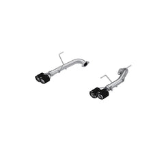 MBRP Exhaust 2.5in. Axle-Back; Dual Split Rear; T304; Quad CF Tip - Black Patch Performance - MBRPS48103CF