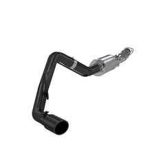 MBRP Exhaust 3in. Cat Back; Single Side; Black Coated - Black Patch Performance - MBRPS5230BLK