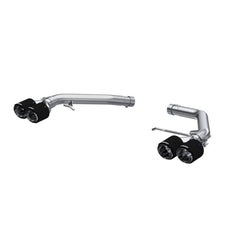 MBRP Exhaust 2.5" Axle Back, Dual Split Rear; T304, with Carbon Fiber Tips - Black Patch Performance - MBRPS56033CF