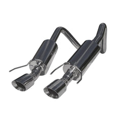 MBRP Exhaust 2 1/2in. Dual Muffler Axle Back; 4in. Round Dual Wall Tips; T304 - Black Patch Performance - MBRPS7000304