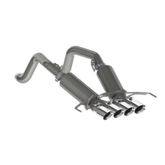 MBRP Exhaust 3in. Dual Muffler Axle Back; with Quad 4in. Dual Wall Tips; T304 - Black Patch Performance - MBRPS7030304