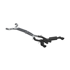 MBRP Exhaust 3" Dual Cat Back, Black Coated - Black Patch Performance - MBRPS7035BLK