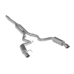 MBRP Exhaust 3in. Cat Back; Dual Split Rear; Street Version; 4.5in. tips AL - Black Patch Performance - MBRPS7274AL